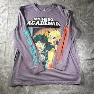 My Hero Academia Shirt Adult XL Purple Long Sleeve Plus Ultra MAH Anime